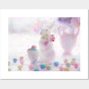 Pastel Easter Bunny Still Life Impressionist Painting Posters and Art
